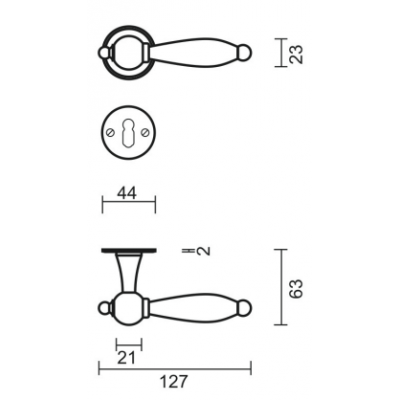 HDD DEURKRUK PRO NATALIE ZWART ROND R+E