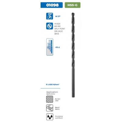 KRINO FORET EXTRA LONGUE HSS-G 2MM 85/125MM