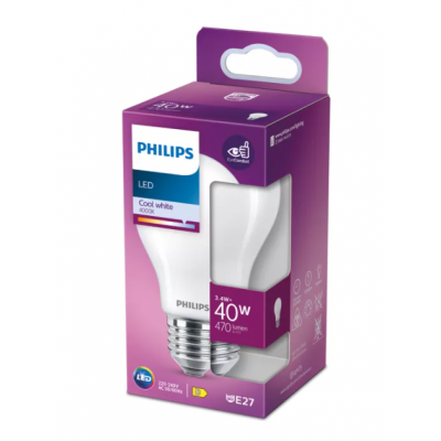 PHILIPS LED CLASSIC 40W A60 E27 CW FR ND