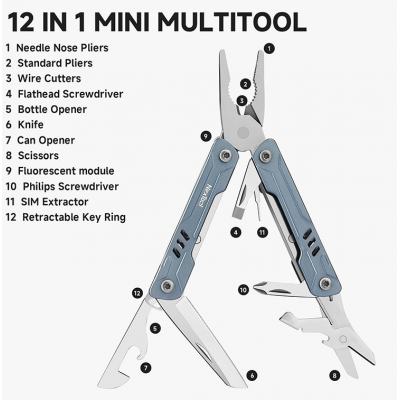 NEXTOOL MULTITOOL MINI SAILOR S11 BLAUW