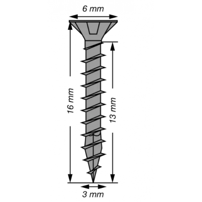 Vis universelle noir SPAX TORX 3X16