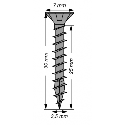Vis universelle noir SPAX TORX 3.5X30
