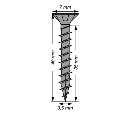 Vis universelle noir SPAX TORX 3.5X40