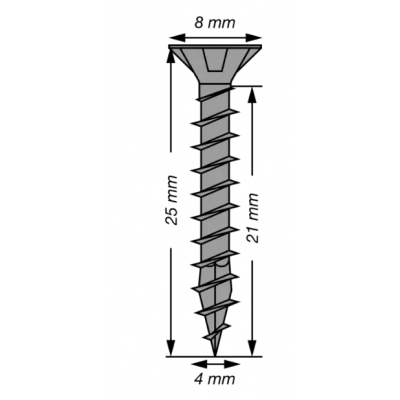 Vis universelle noir SPAX TORX 4X25
