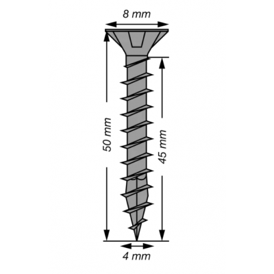 Vis universelle noir SPAX TORX 4X50