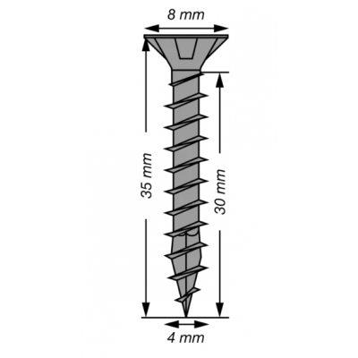 Vis universelle noir SPAX TORX 4X35