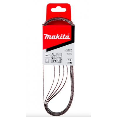 MAKITA BANDES ABRASIVES 9X533MM K40 5 pièces