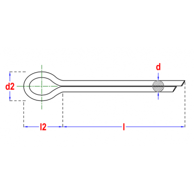 Goupille fendue DIN 94 Ø4,00x63 Zn