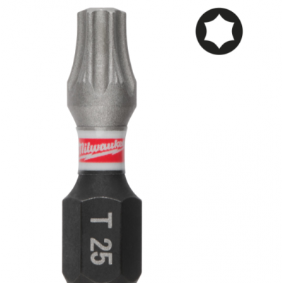 MILWAUKEE SHOCKWAVE BITS TX25 25MM 3ST