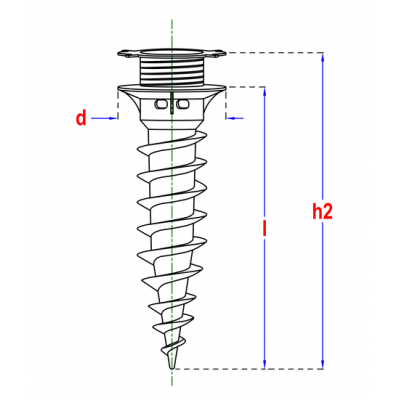 Terasse plot de fondation 450mm