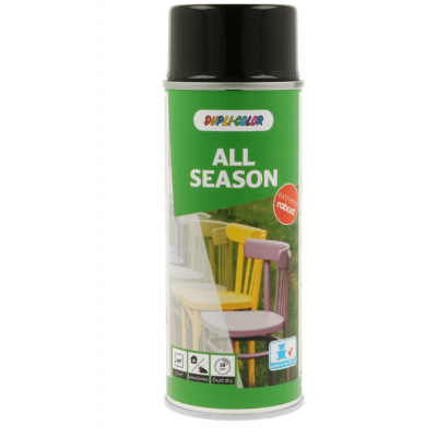 DUPLI-COLOR ALL SEASON SPUITBUS HG RAL 9005 400ML