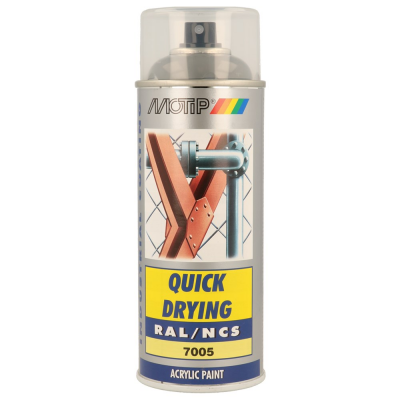 MOTIP SPUITBUS ACRYL HG RAL 7005 400ML.