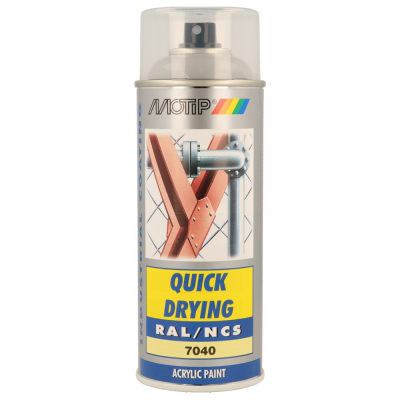 MOTIP SPUITBUS ACRYL HG RAL 7040 400ML.