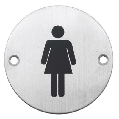 HDD PICTO ROND 75MM INOX - VROUW