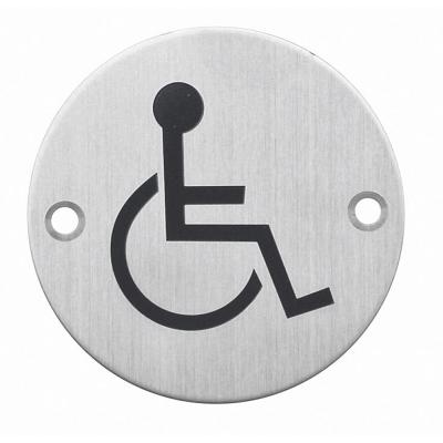 HDD PICTO ROND 75MM INOX - MINDERVALIDEN