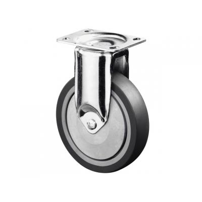 WIEL VAST GUMMI BL.GR. 125MM. 100KG.
