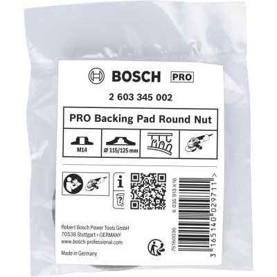 BOSCH Écrou de serrage pour plateau de ponçage PRO, M14, 115/125 mm