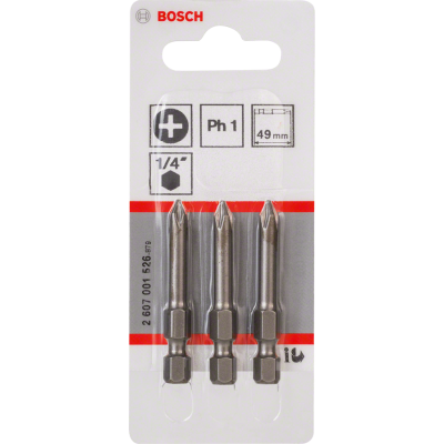 BOSCH BITS PH1 49MM 3ST.
