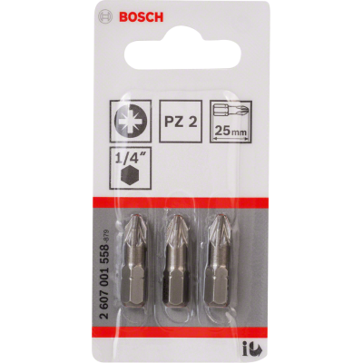 BOSCH BITS PZ2 25MM 3ST.