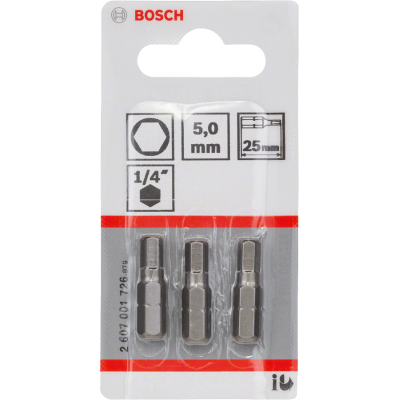 BOSCH BITS HEX 5 25MM 3ST.