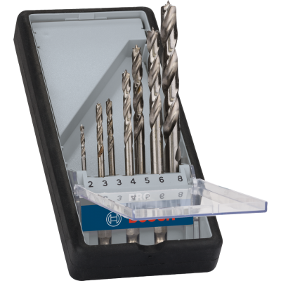 BOSCH Coffret de forets hélicoïdaux PRO Wood HSS, 7 pièces
