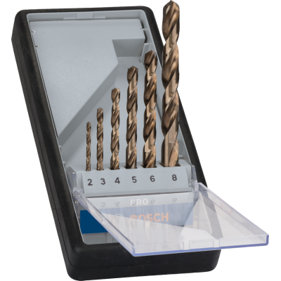 BOSCH Coffret de forets hélicoïdaux PRO Stainless Steel HSS-Co, 6 pièces