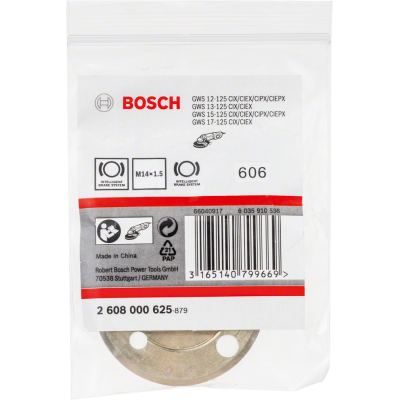 BOSCH SPANMOER M14X1.5 SLIJPER 115-230MM