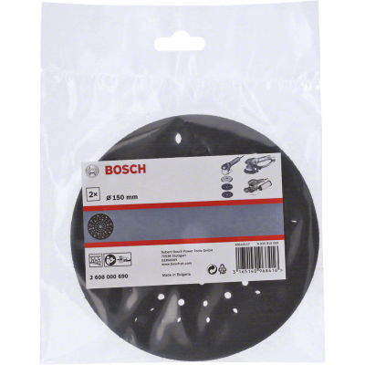 BOSCH Patins abrasifs 150 mm pour ponceusesexcentriques, 2 pièces