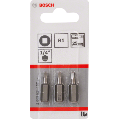 BOSCH BITS VIERKANT R1 25MM 3ST.