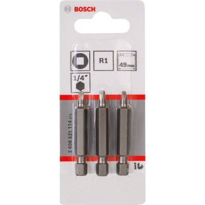 BOSCH BITS VIERKANT R1 49MM 3ST.