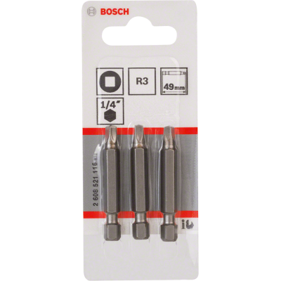 BOSCH BITS VIERKANT R3 49MM 3ST.