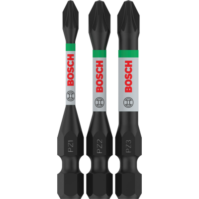 BOSCH BITS IMPACT PZ1+PZ2+PZ3 55MM