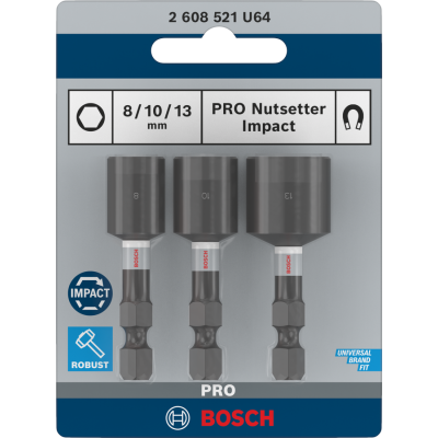 BOSCH IMPACT DOPSLEUTELSET 3-DLG MAGN.