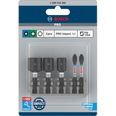 BOSCH Coffret PRO Impact Set avec douilles 5 pièces