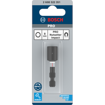BOSCH Douille PRO Nutsetter Impact, 8 x 50 mm