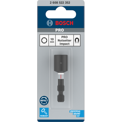 BOSCH Douille PRO Nutsetter Impact, 10 x 50 mm