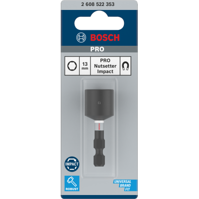 BOSCH Douille PRO Nutsetter Impact, 13 x 50 mm