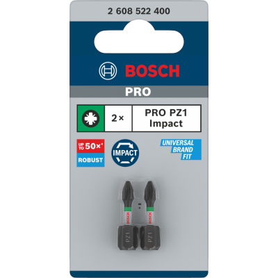 BOSCH BITS IMPACT PZ1 25MM 2ST.