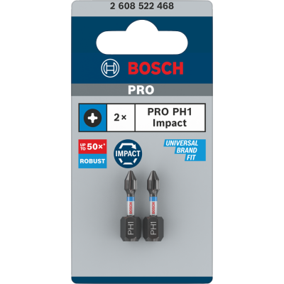 BOSCH BITS IMPACT PH1 25MM 2ST.