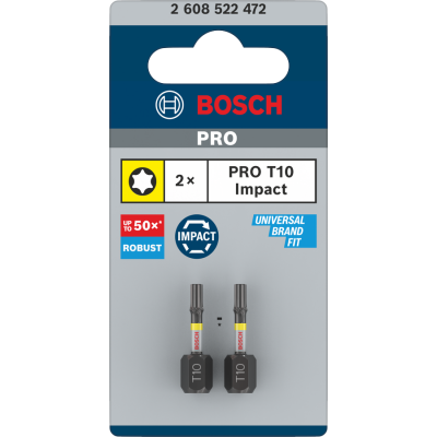 BOSCH BITS IMPACT T10 25MM 2ST.