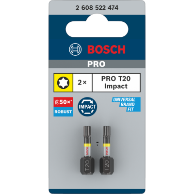 BOSCH BITS IMPACT T20 25MM 2ST.