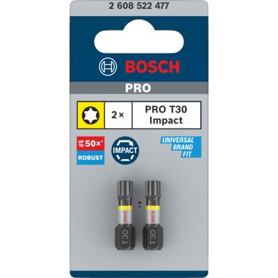 BOSCH BITS IMPACT T30 25MM 2ST.
