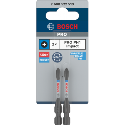 BOSCH PRO BITS PH1 55MM 2ST.