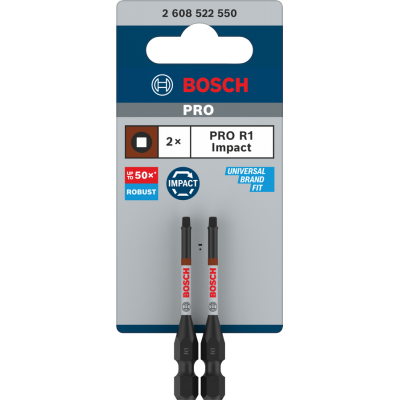 BOSCH BITS IMPACT VIERKANT R1 55MM 2ST.