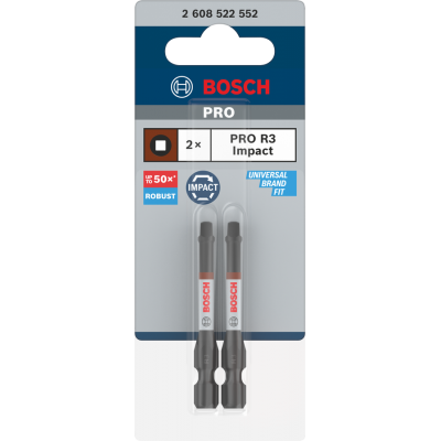 BOSCH BITS IMPACT VIERKANT R3 55MM 2ST.