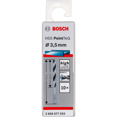 BOSCH Foret hélicoïdal HSS PointTeQ 3,5 mm 10 pièces