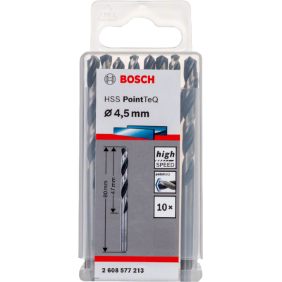 BOSCH Foret hélicoïdal HSS PointTeQ 4,5 mm 10 pièces