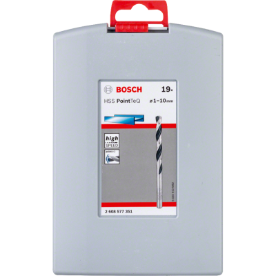 BOSCH ProBox 19 forets hélicoïdaux HSS PointTeQ, 1 - 10 mm