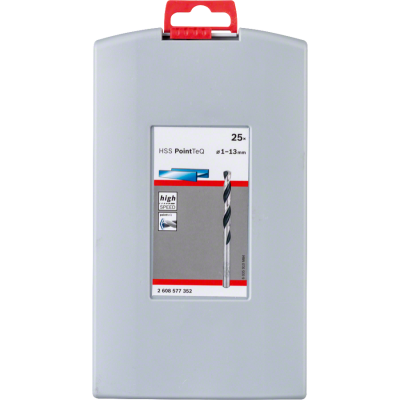 BOSCH ProBox 25 forets hélicoïdaux HSS PointTeQ, 1 - 13 mm