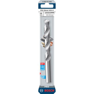 BOSCH Foret hélicoïdal PRO Metal HSS-G, 13 x 101 x 151 mm